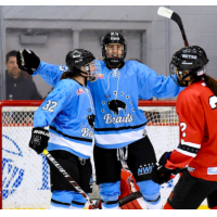 Buffalo Beauts celebrate a goal