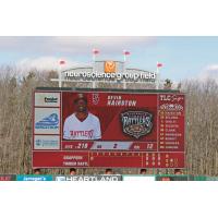The new video scoreboard at Neuroscience Group Field, home of the Wisconsin Timber Rattlers