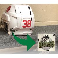 Soo Greyhounds' Humboldt Broncos helmet sticker