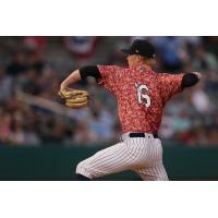 Charleston RiverDogs Pitcher Nick Nelson delivers