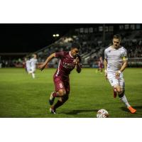 Sacramento Republic FC races Colorado Springs Switchbacks FC for the ball