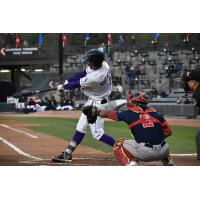 Winston-Salem Dash outfielder Blake Rutherford at the plate