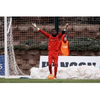 Colorado Springs Switchbacks FC goalkeeper Moise Pouaty