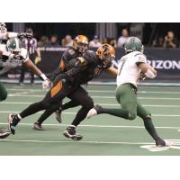 Chris McCallister prepares to tackle a Green Bay Blizzard ball carrier