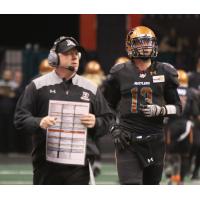 Arizona Rattlers head coach Kevin Guy and quarterback Jeff Ziemba