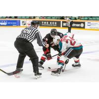 Kelowna Rockets face off with the Prince George Cougars