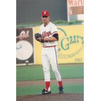 Mike Mussina pitching for the Rochester Red Wings