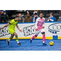 Kansas City Comets Defender Kevin Ellis with possession against the Milwaukee Wave