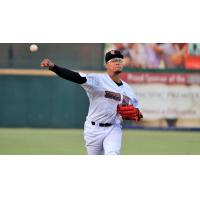 Pitcher Luis Madero with the Inland Empire 66ers