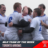 Toronto Arrows celebrate a score