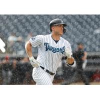 Giancarlo Stanton rounds the bases for the Tampa Tarpons