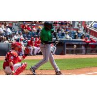 Vancouver Canadians catcher Brett Wright behind the plate vs. the Eugene Emeralds
