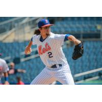 Chris Mazza was perfect through five innings for the Syracuse Mets Wednesday afternoon