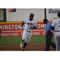 Jimmy Paredes of the Somerset Patriots circles the bases