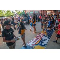 Fans enter the 2019 Atlantic League All-Star Game at PeoplesBank Park