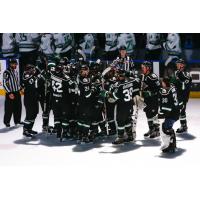 Utah Grizzlies celebrate a win over the Florida Everblades