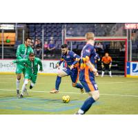 The Tacoma Stars' Alessandro Canale (89) looks to find Vince McCluskey vs. the Dallas Sidekicks