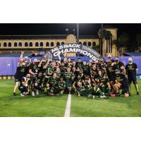 Portland Timbers celebrate the MLS Is Back Tournament title