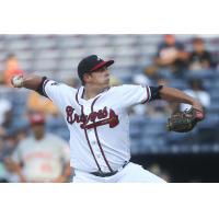 Pitcher Aaron Blair with the Atlanta Braves
