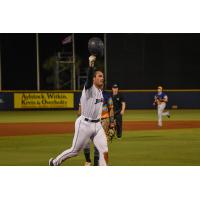 Pensacola Blue Wahoos catcher Nick Fortes trots around the bases following his winning homer