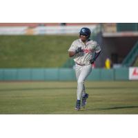 Darnell Sweeney of the Kansas City Monarchs rounds the bases after a two-run home run