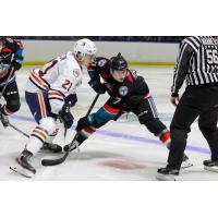 Kelowna Rockets face off with the Kamloops Blazers