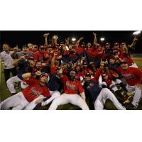 Mississippi Braves celebrate the Double-A South championship