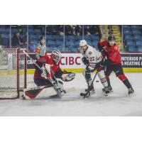 Prince George Cougars goaltender Ty Young against the Kamloops Blazers