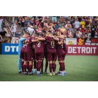 Detroit City FC huddle