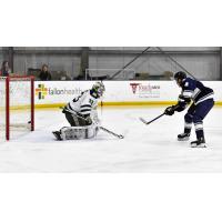 Maine Mariners' Brad Arvanitis versus Worcester Railers' Joey Cipollone