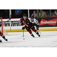 Vancouver Giants' Adam Titlbach and Wenatchee Wild's Conor Geekie in action