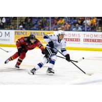 Victoria Royals forward Cole Reschny (right)