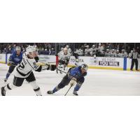 Brandt Clarke of the Ontario Reign (left)