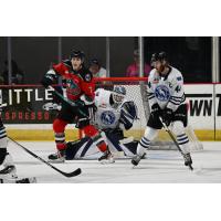 Wenatchee Wild's Daniel Hauser and Graham Sward in action