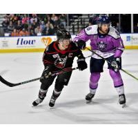 Worcester Railers battle the Adirondack Thunder