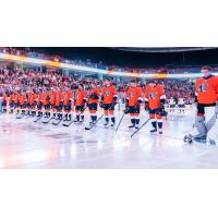 Greenville Swamp Rabbits pregame lineup