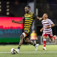 Pittsburgh Riverhounds SC striker Albert Dikwa