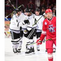 Idaho Steelheads' Keaton Mastrodonato and Matt Register celebrate win