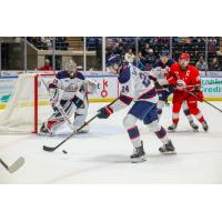 Saginaw Spirit's Matyas Sapovaliv in action