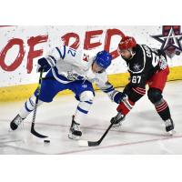 Wichita Thunder's Peter Bates battles Allen Americans' Hank Crone