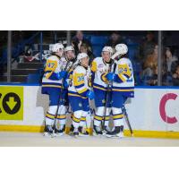 Saskatoon Blades celebrate win