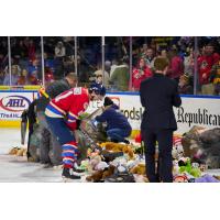 Springfield Thunderbirds' Will Bitten on Teddy Bear Toss night