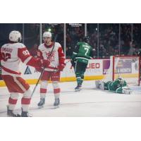 Grand Rapids Griffins' Amadeus Lombardi and Carter Mazur on game night