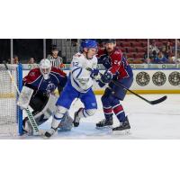 Wichita Thunder forward Peter Bates vs. the Tulsa Oilers