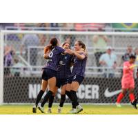 Racing Louisville FC celebrates a goal