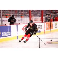 Vancouver Giants defenceman Colton Roberts in on-ice testing