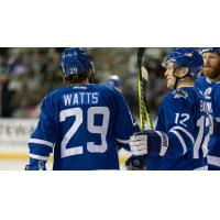 Wichita Thunder forwards Brayden Watts and Peter Bates