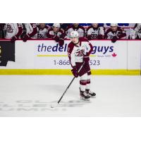 Peterborough Petes' Nico Addy on the ice