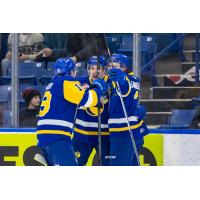 Saskatoon Blades celebrate win