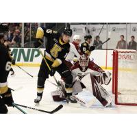 Peterborough Petes goaltender Zach Bowen vs. the Kingstown Frontenacs